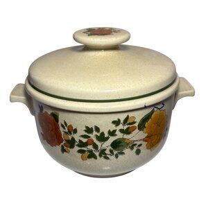 Royal Doulton Lidded Casserole Dish Lambethware Autumn Morn '76 England 6.5 x 4"